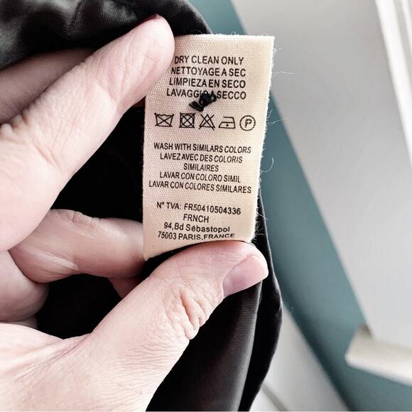 FRNCH x Anthropologie Gisette Faux Leather Sleeveless Quilted Vest Black OS - Picture 6 of 12